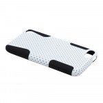 Wholesale iPod Touch 5 Mesh Hybrid Case (White-Black)